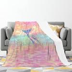 Magical Mermaid Tail Flannel Throw Blanket 50"x40