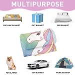 Mythical Horse Plush Throw Blanket for Girls