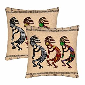 Kokopelli Mythical Throw Pillow Cover Set of 2