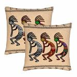 Kokopelli Mythical Throw Pillow Cover Set of 2