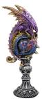 Purple Twilight Dragon on Alchemy Skull Figurine