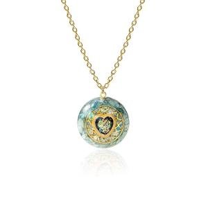 Mythical Heart Orgone Pendant Necklace with Healing Crystals