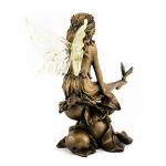 Fairy and Butterfly Hand-Painted Mythical Statue