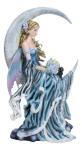 Celestial Crescent Moon Fairy Statue 11" H