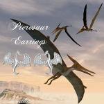 Sterling Silver Pterosaur Dragon Stud Earrings