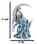 Celestial Crescent Moon Fairy Statue 11" H