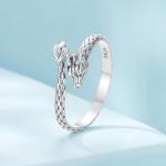 Dainty Silver Dragon Wrap Ring for Women