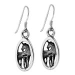 Enchanted Unicorn Silver Dangle Earrings