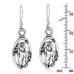 Enchanted Unicorn Silver Dangle Earrings