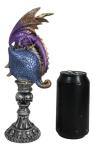 Purple Twilight Dragon on Alchemy Skull Figurine