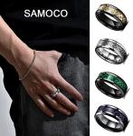 Celtic Dragon Inlay Stainless Steel Ring Set