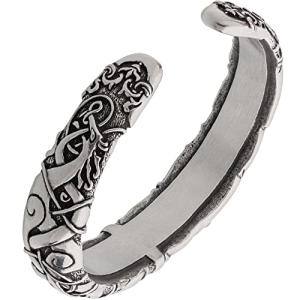 Norse Mythology Adjustable Viking Bracelet with Beast Head