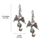 Mystical Silver Dragon Dangle Earrings