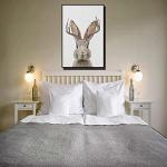 Framed Jackalope Wall Art - Mythical Rabbit Decor