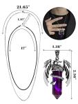 Hexagonal Amethyst Dragon Pendant Necklace for All