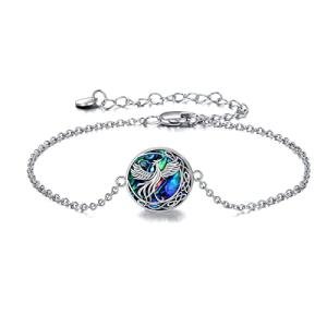 Celtic Crescent Phoenix Sterling Silver Bracelet
