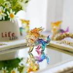 H&D Glass Dragon Figurine - Mythical Collectible Statues