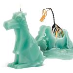 Sage Green PyroPet Dragon Candle with Skeleton