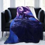 Fantasy Purple Dragon Cozy Throw Blanket 60x50