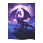 Fantasy Purple Dragon Cozy Throw Blanket 60x50