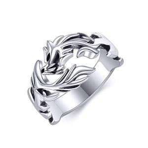 Adjustable 925 Silver Gothic Dragon Ring for All