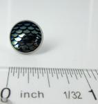 Mythical Dragon Mermaid Scale Stud Earrings 12mm