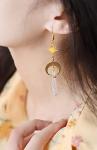 Gothic Boho Sun and Moon Celestial Earrings