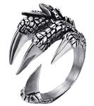 Vintage Silver Dragon Claw Adjustable Ring