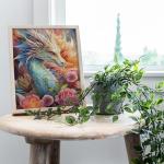 Mythical White Dragon Wall Art for Gamers