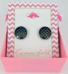 Mythical Dragon Mermaid Scale Stud Earrings 12mm