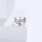 Adjustable 925 Silver Gothic Dragon Ring for All