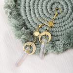 Gothic Boho Sun and Moon Celestial Earrings