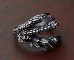 Vintage Silver Dragon Claw Adjustable Ring