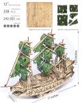 Flying Dutchman 3D Wooden Pirate Ship Puzzle Kit