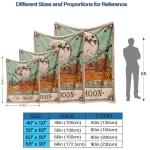 Moon Tarot Card Throw Blanket - Boho Wolf Design