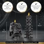 Kobi & Knight Black Skull Candle Set