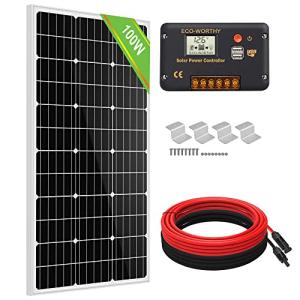 ECO-WORTHY 100W 12V Solar Panel Kit with Controller