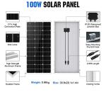 ECO-WORTHY 100W 12V Solar Panel Kit with Controller