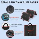 DOKIO 160W Folding Solar Panel Kit for Campers