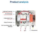 Jadeshay 1000V Solar PV Combiner Box with Breaker