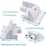 7 Drill-Free UV-Resistant Solar Panel Corner Brackets