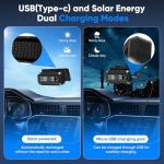 Solar Wireless Tire Pressure Monitor with 4 Sensors