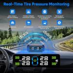 Solar Wireless Tire Pressure Monitor with 4 Sensors