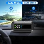 Solar Wireless Tire Pressure Monitor with 4 Sensors