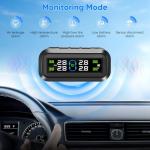 Solar Wireless Tire Pressure Monitor with 4 Sensors
