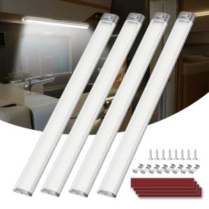 Kriogor 12V LED Strip Lights with Switch - 4PCS