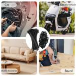 Strong Nylon Cable Tie Buckles - 150 Pack