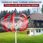 Zimuney 1000W 12V/24V Wind Turbine Generator Kit