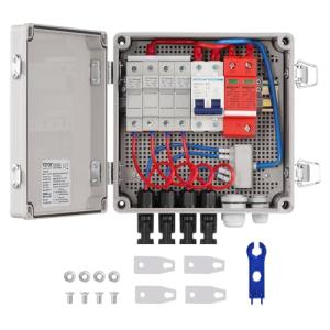 VEVOR 4 String Solar Combiner Box with Surge Protection