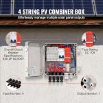 VEVOR 4 String Solar Combiner Box with Surge Protection